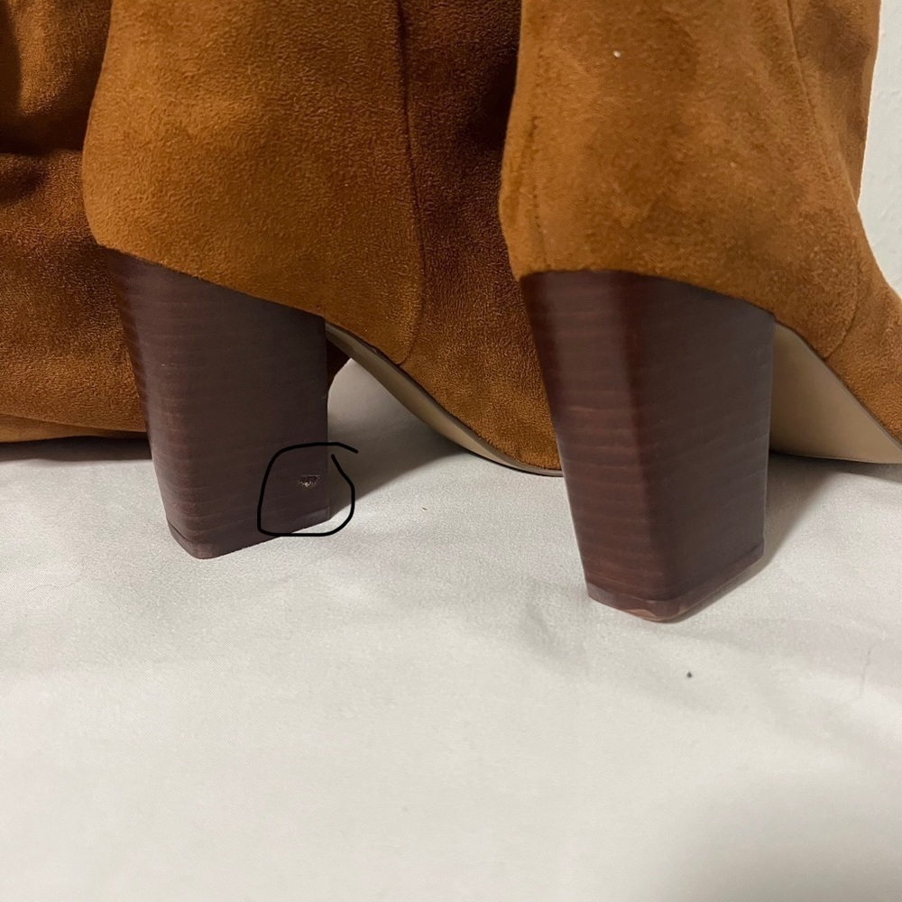 Steve Madden Women’s Size 5.5M Brown Heeled Boots with Slouchy Suede Design - Picture 11 of 11